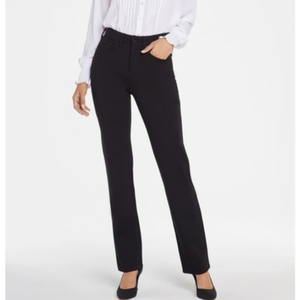 NYDJ Black Straight-Leg Dress Pants